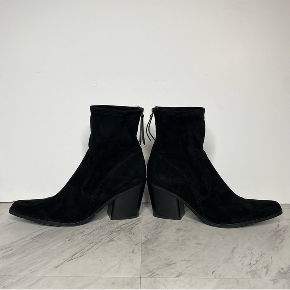 Naturalizer Ella Pointed Toe Faux Suede Black Bootie 10M - Picture 6 of 12